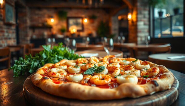 Pizza aux crevettes