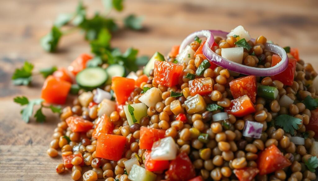 salade de lentilles aux légumes salade de lentilles aux légumes